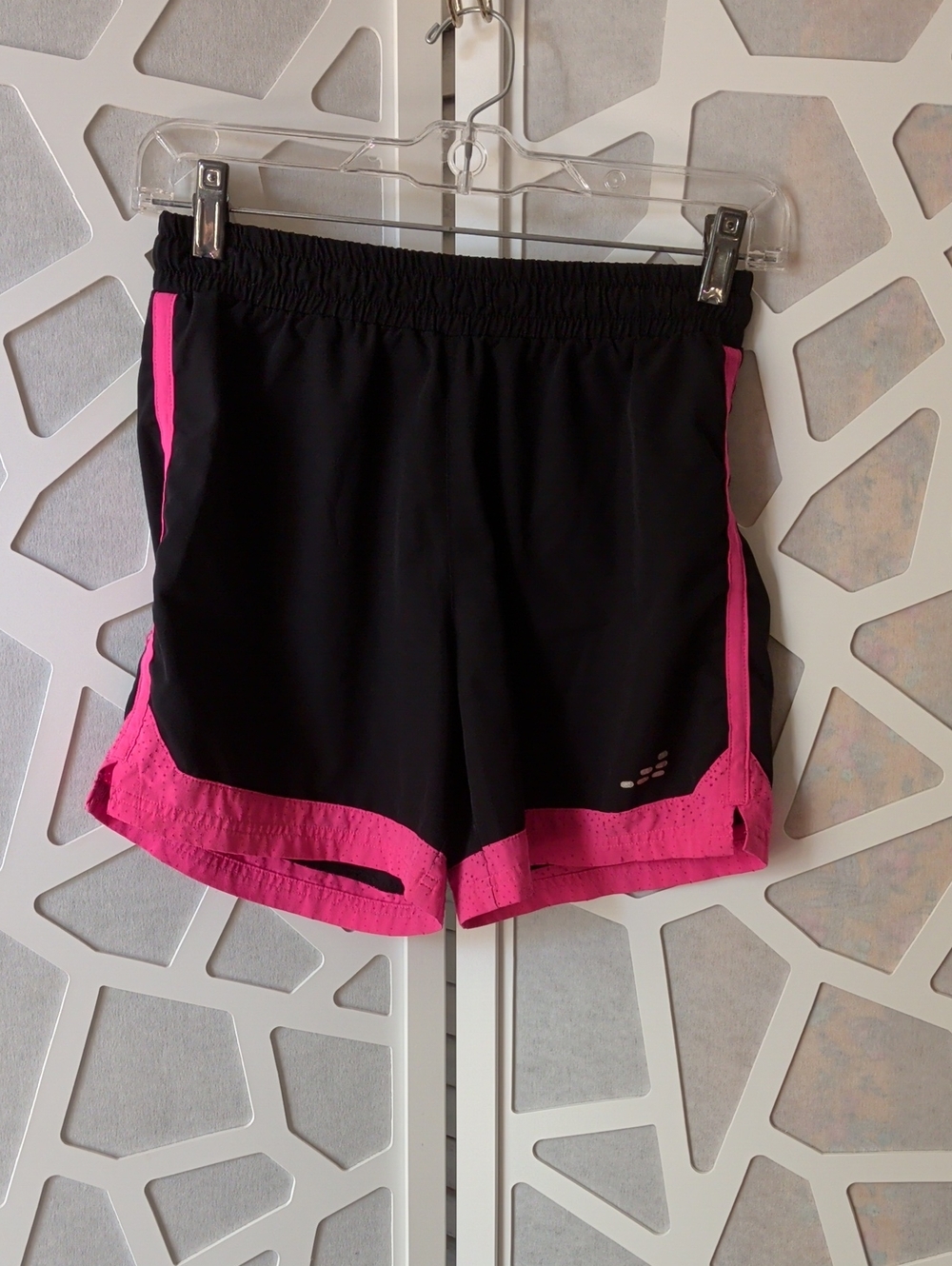 Source Unknown Black Shorts with Hot Pink Trim